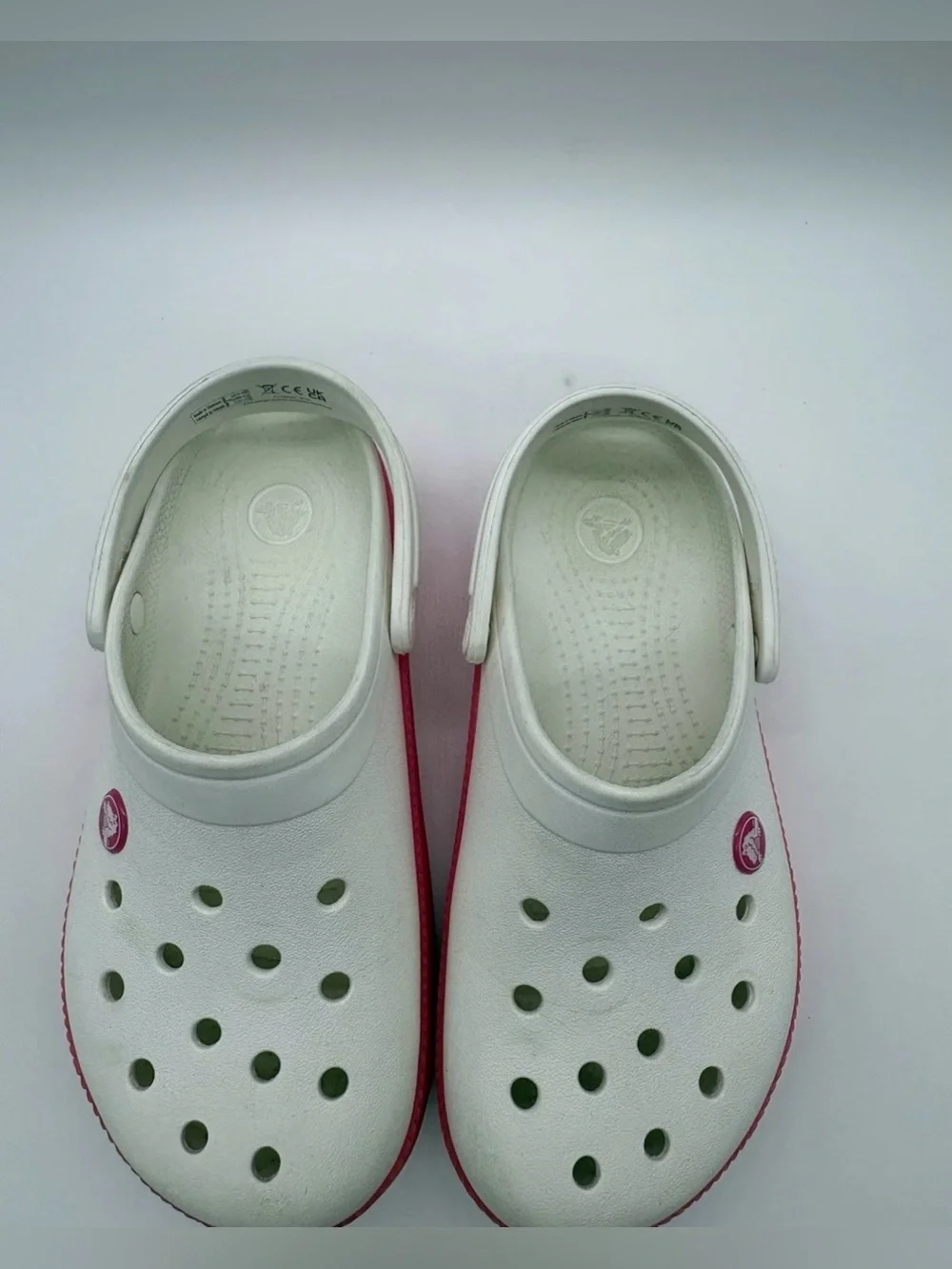 CROCS Classic Clog White with Pink Platform